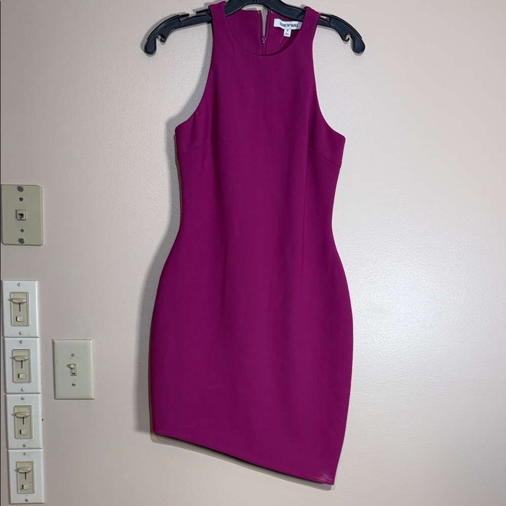 Elizabeth and James Magenta Sleeveless Bodycon Mini Dress